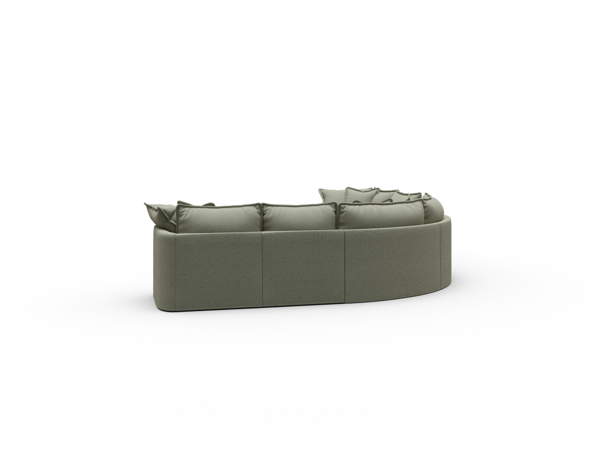 Tamarama Sectional Sofa - Frosty Grass (Luxe) / 6 Sections / Regular