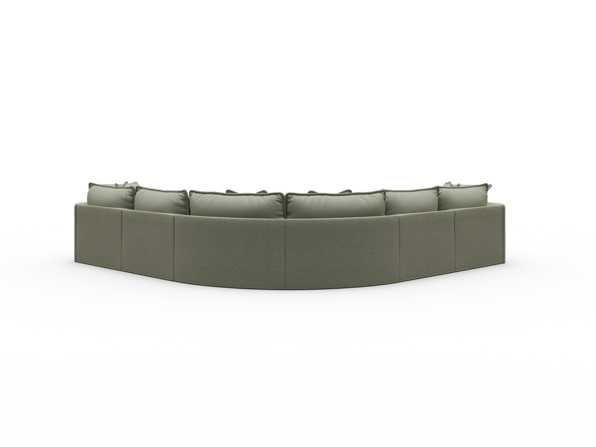 Tamarama Sectional Sofa - Frosty Grass (Luxe) / 6 Sections / Extra Wide
