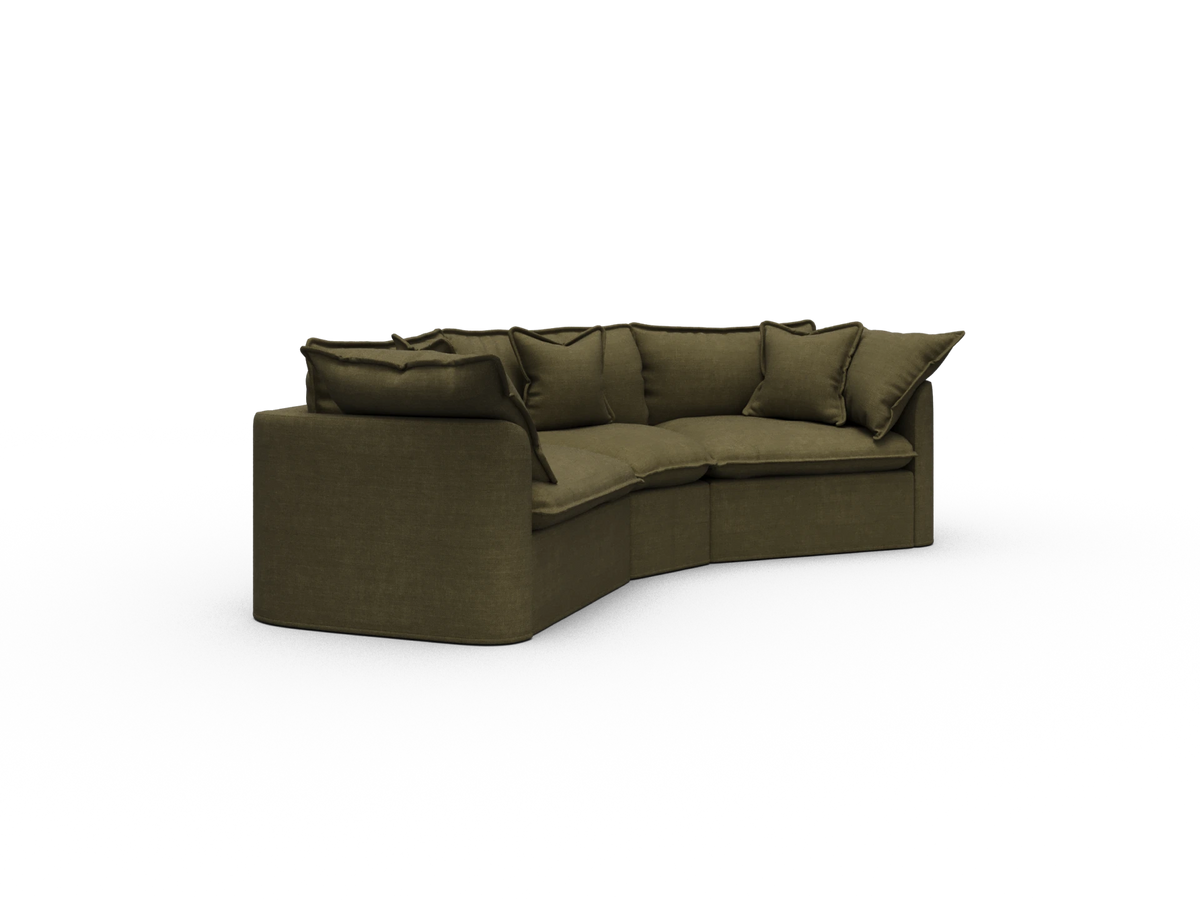 Tamarama Sectional Sofa - Forest Walk / 3 Sections / Extra Wide