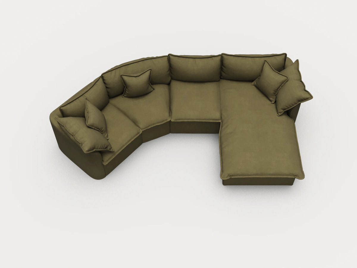 Tamarama Sectional Sofa - Forest Walk / 4 Sections / Regular