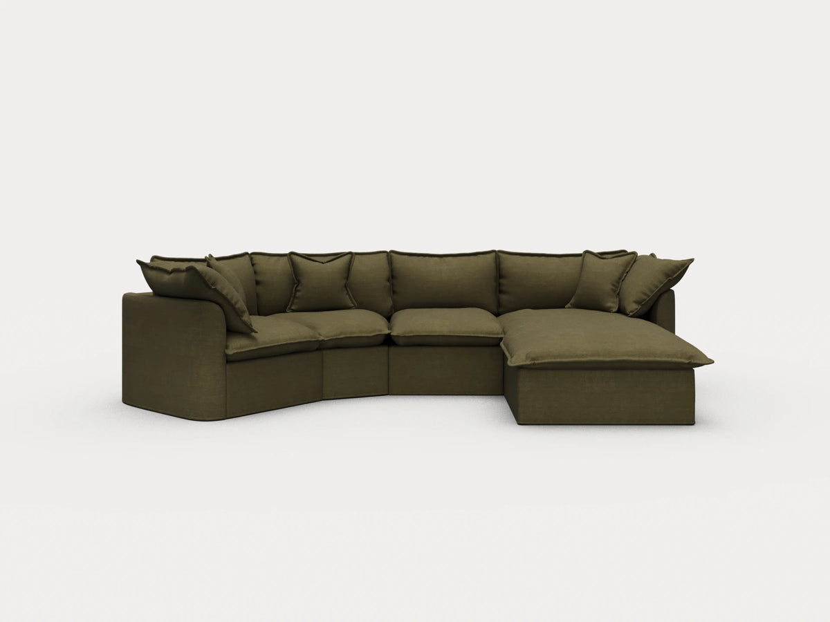 Tamarama Sectional Sofa - Forest Walk / 4 Sections / Regular