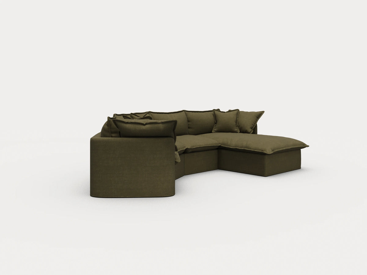 Tamarama Sectional Sofa - Forest Walk / 4 Sections / Regular