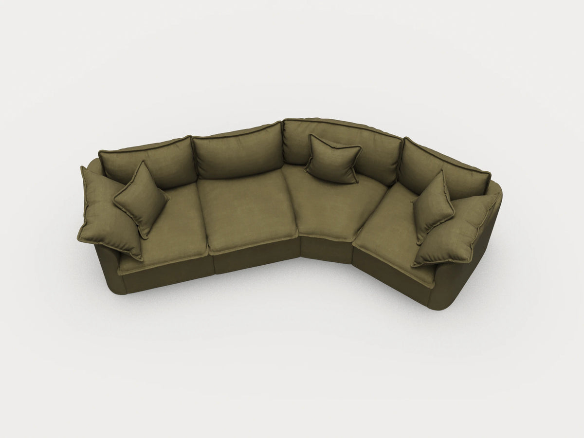 Tamarama Sectional Sofa - Forest Walk / 4 Sections / Regular