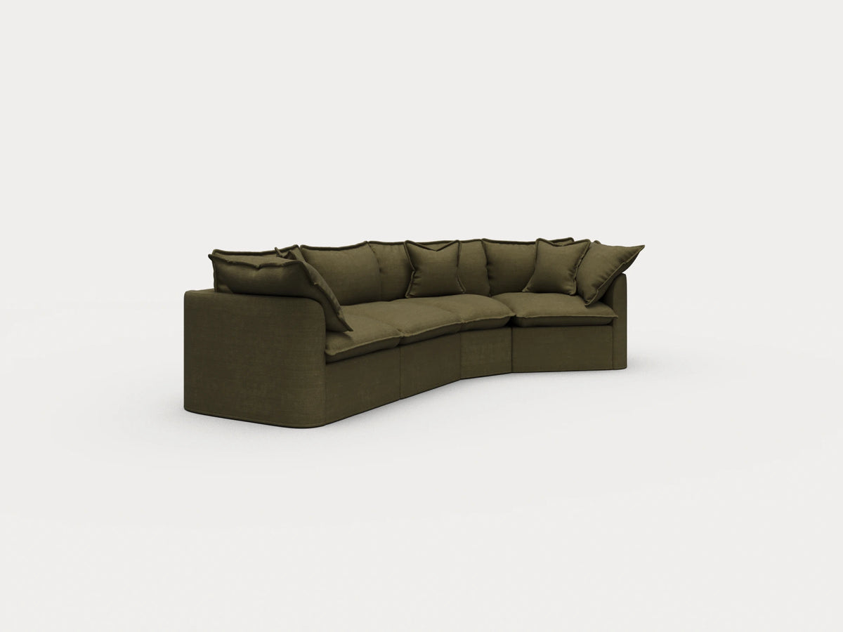 Tamarama Sectional Sofa - Forest Walk / 4 Sections / Regular