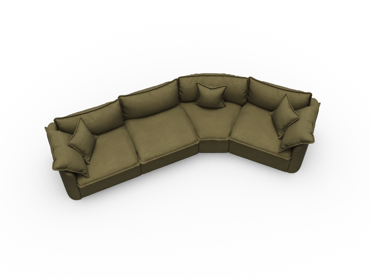 Tamarama Sectional Sofa - Forest Walk / 4 Sections / Extra Wide