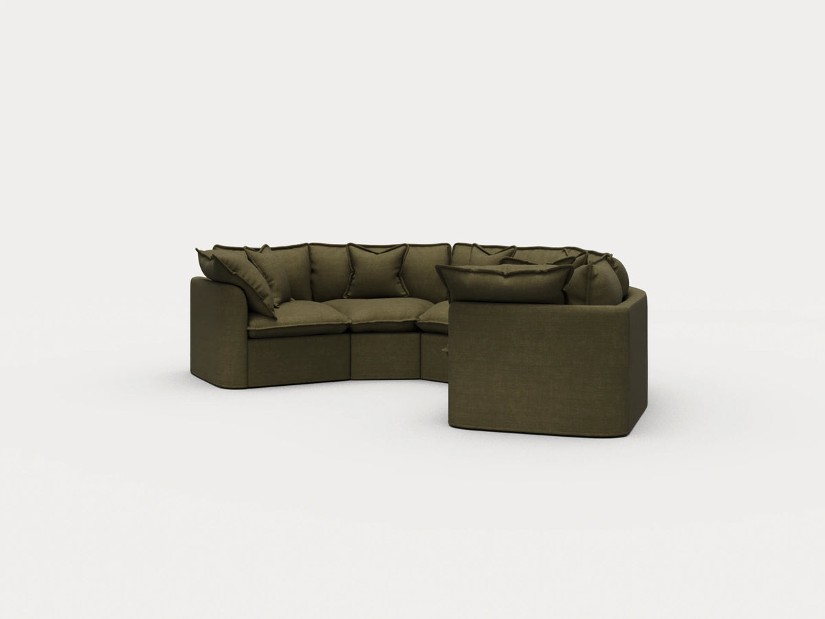 Tamarama Sectional Sofa - Forest Walk / 5 Sections / Regular