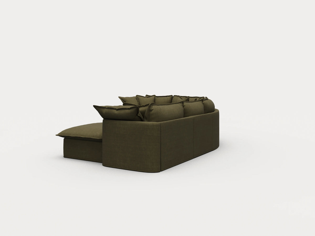 Tamarama Sectional Sofa - Forest Walk / 5 Sections with Chaise / Regular