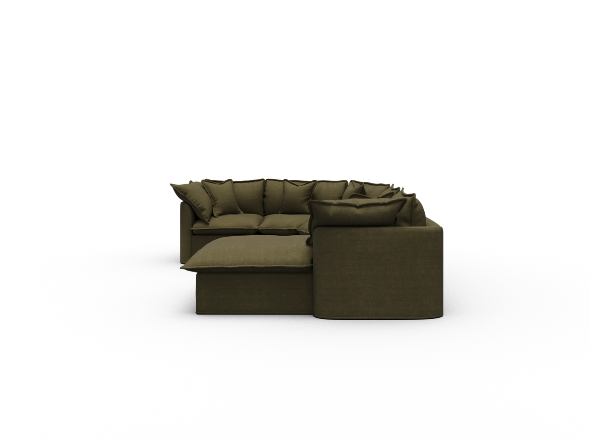 Tamarama Sectional Sofa - Forest Walk / 5 Sections with Chaise / Regular