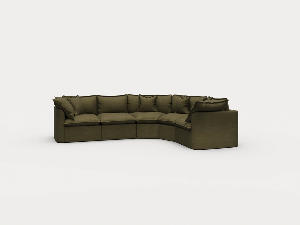 Tamarama Sectional Sofa - Forest Walk / 5 Sections / Regular