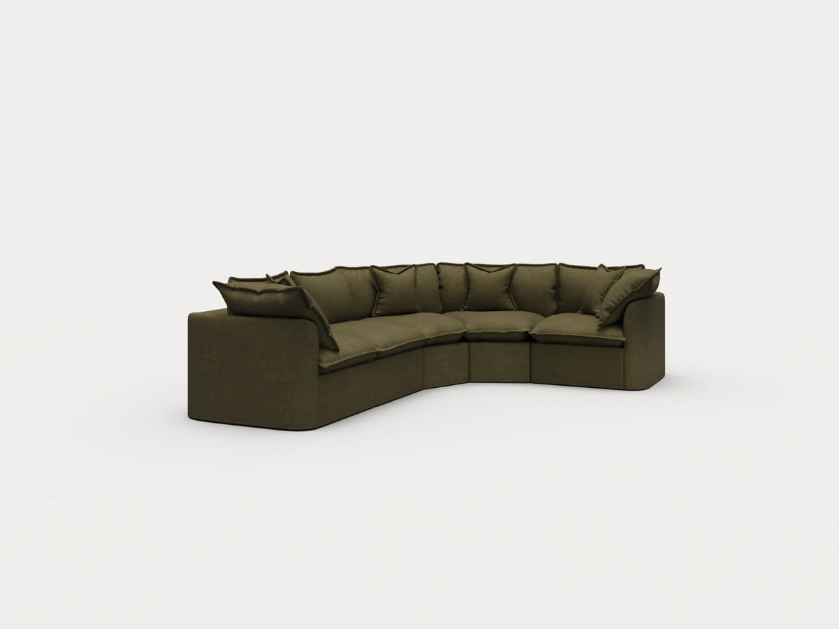 Tamarama Sectional Sofa - Forest Walk / 5 Sections / Regular
