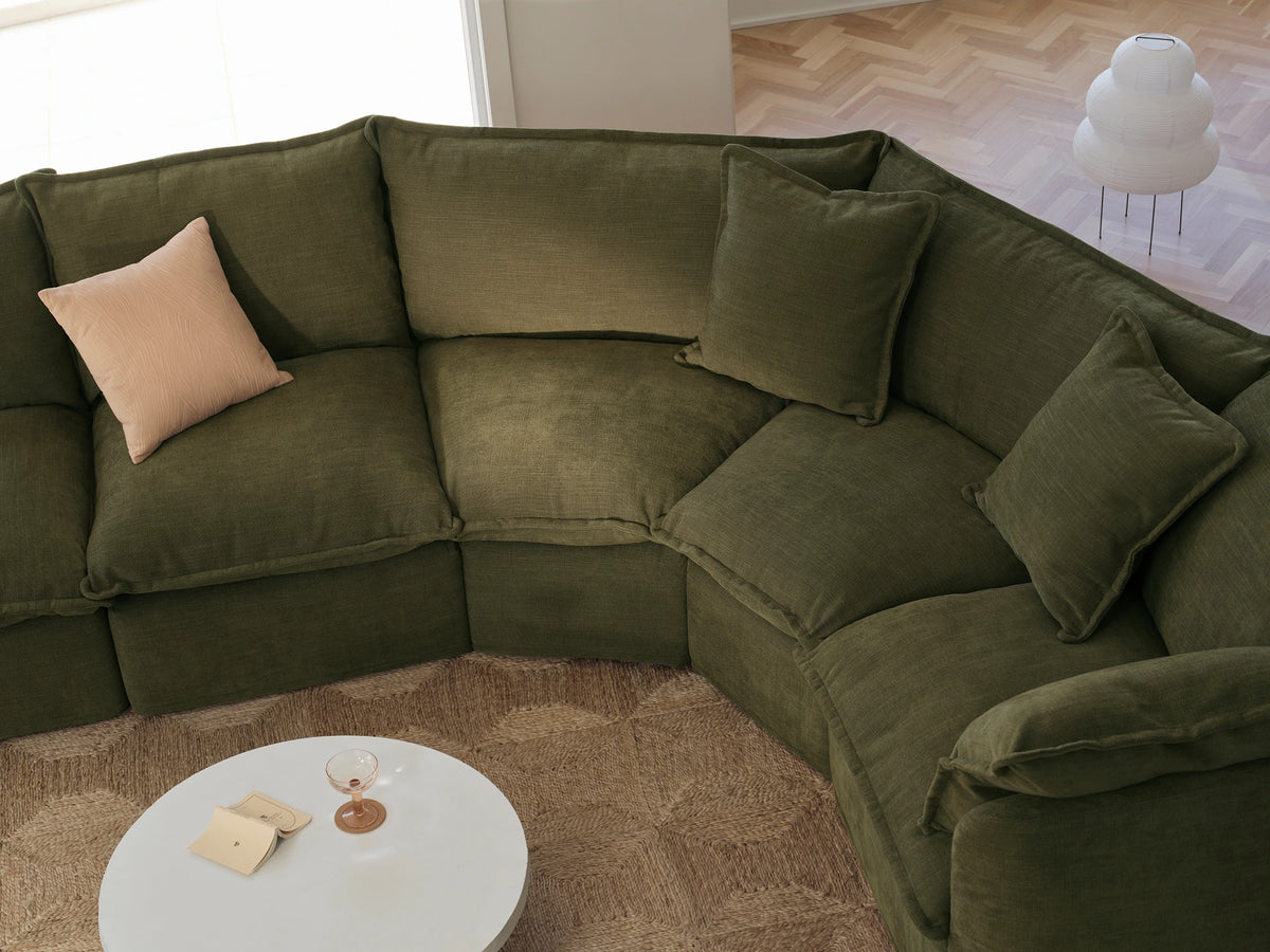 Tamarama Sectional Sofa - Forest Walk / 6 Sections / Extra Wide