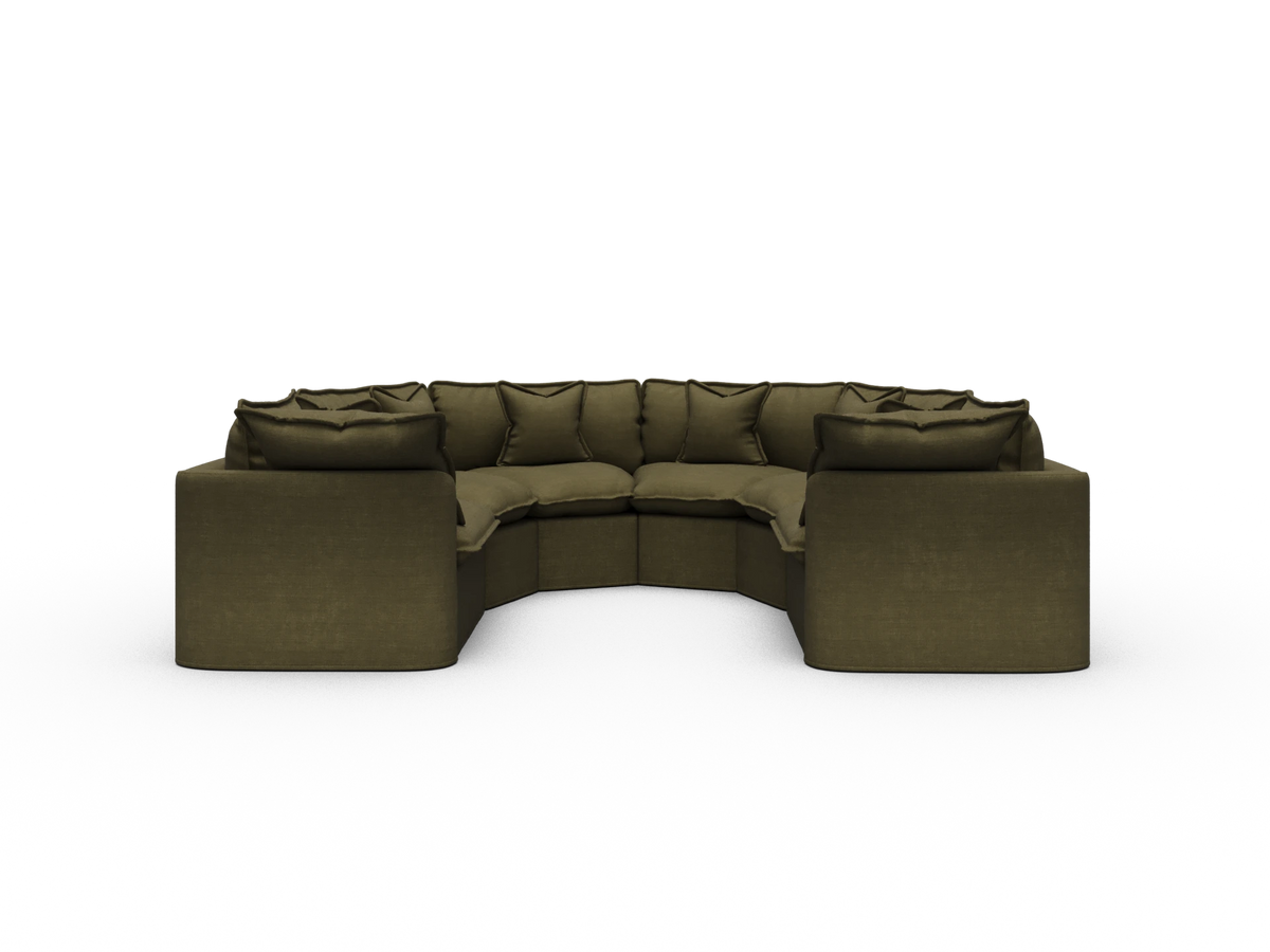 Tamarama Sectional Sofa - Forest Walk / 6 Sections / Extra Wide