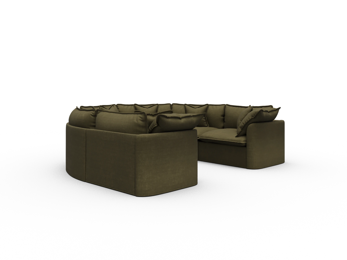 Tamarama Sectional Sofa - Forest Walk / 6 Sections / Extra Wide