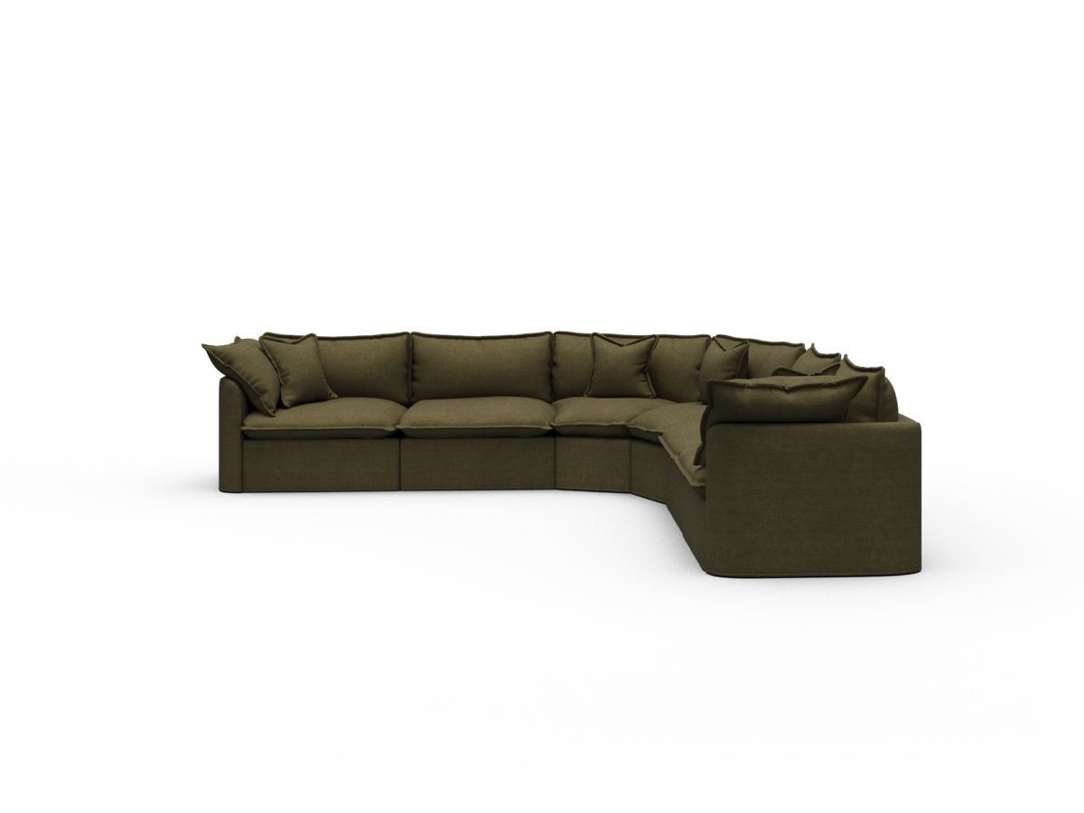 Tamarama Sectional Sofa - Forest Walk / 6 Sections / Extra Wide
