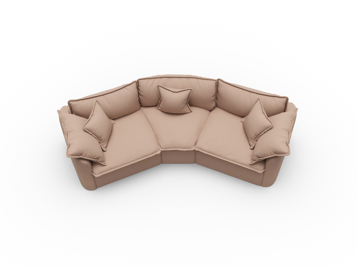 Tamarama Sectional Sofa - Pebble Beach (Luxe) / 3 Sections / Extra Wide