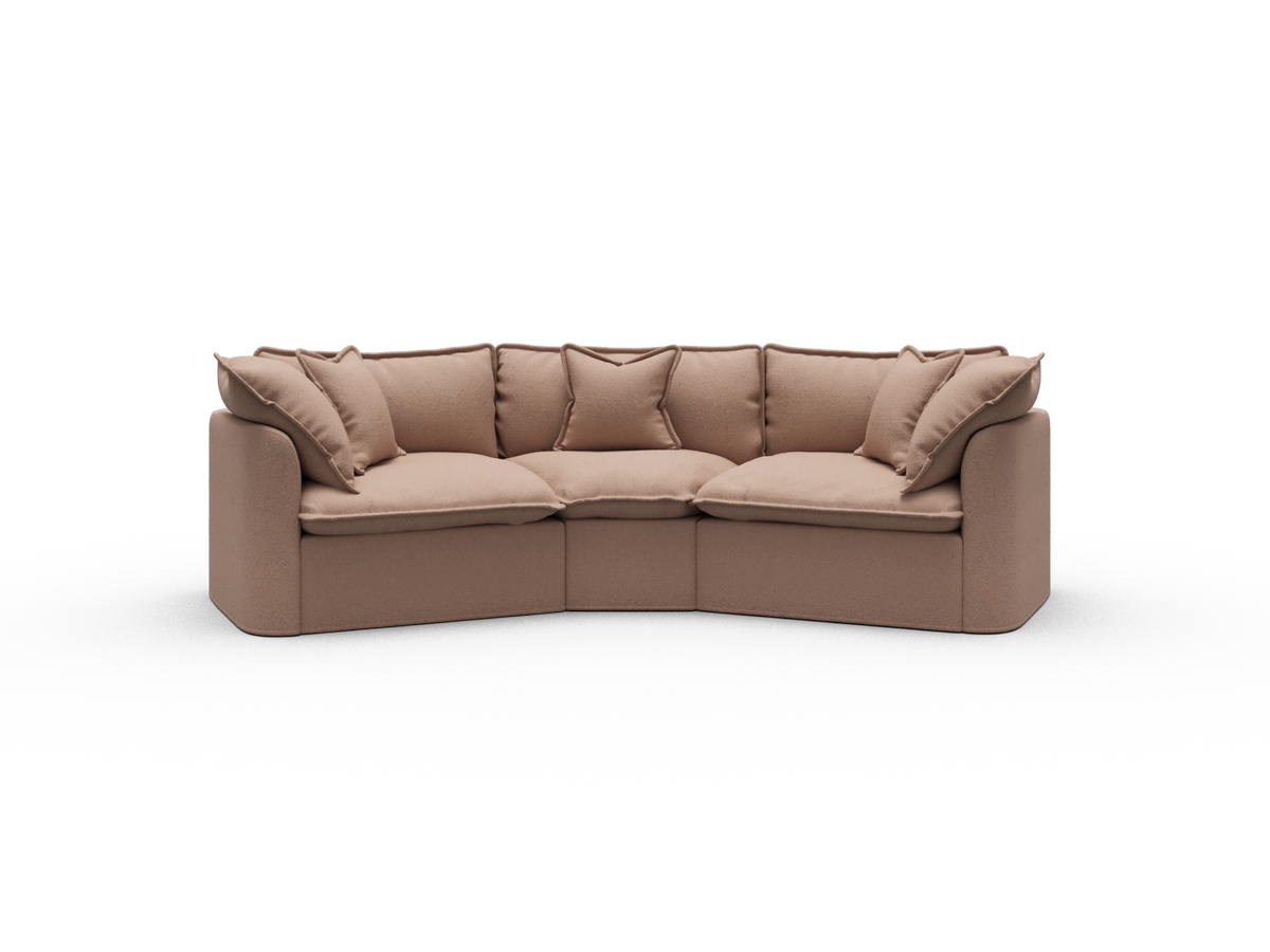 Tamarama Sectional Sofa - Pebble Beach (Luxe) / 3 Sections / Extra Wide