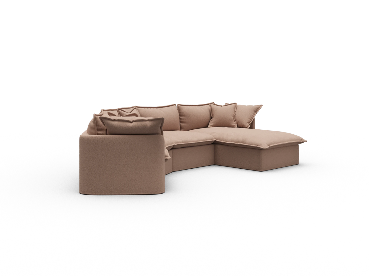 Tamarama Sectional Sofa - Pebble Beach (Luxe) / 4 Sections / Extra Wide