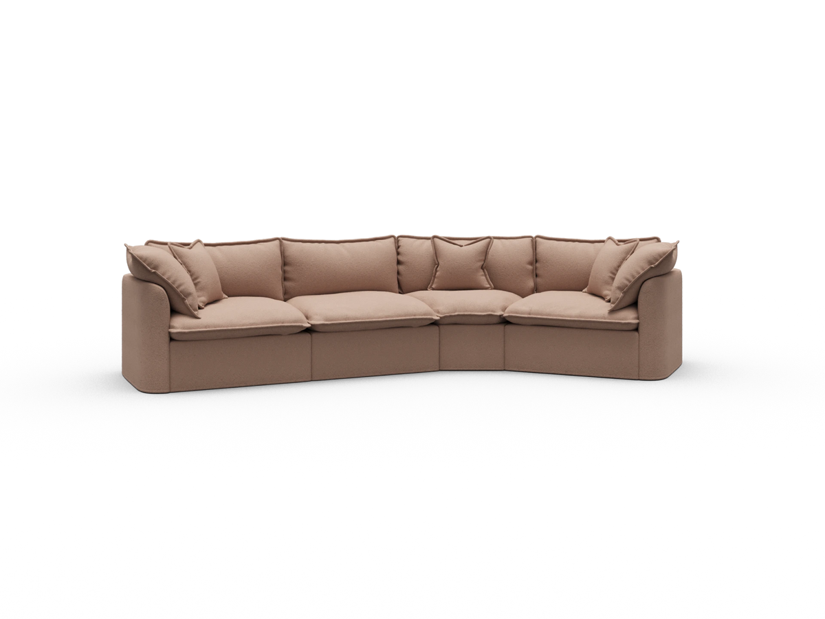 Tamarama Sectional Sofa - Pebble Beach (Luxe) / 4 Sections / Extra Wide
