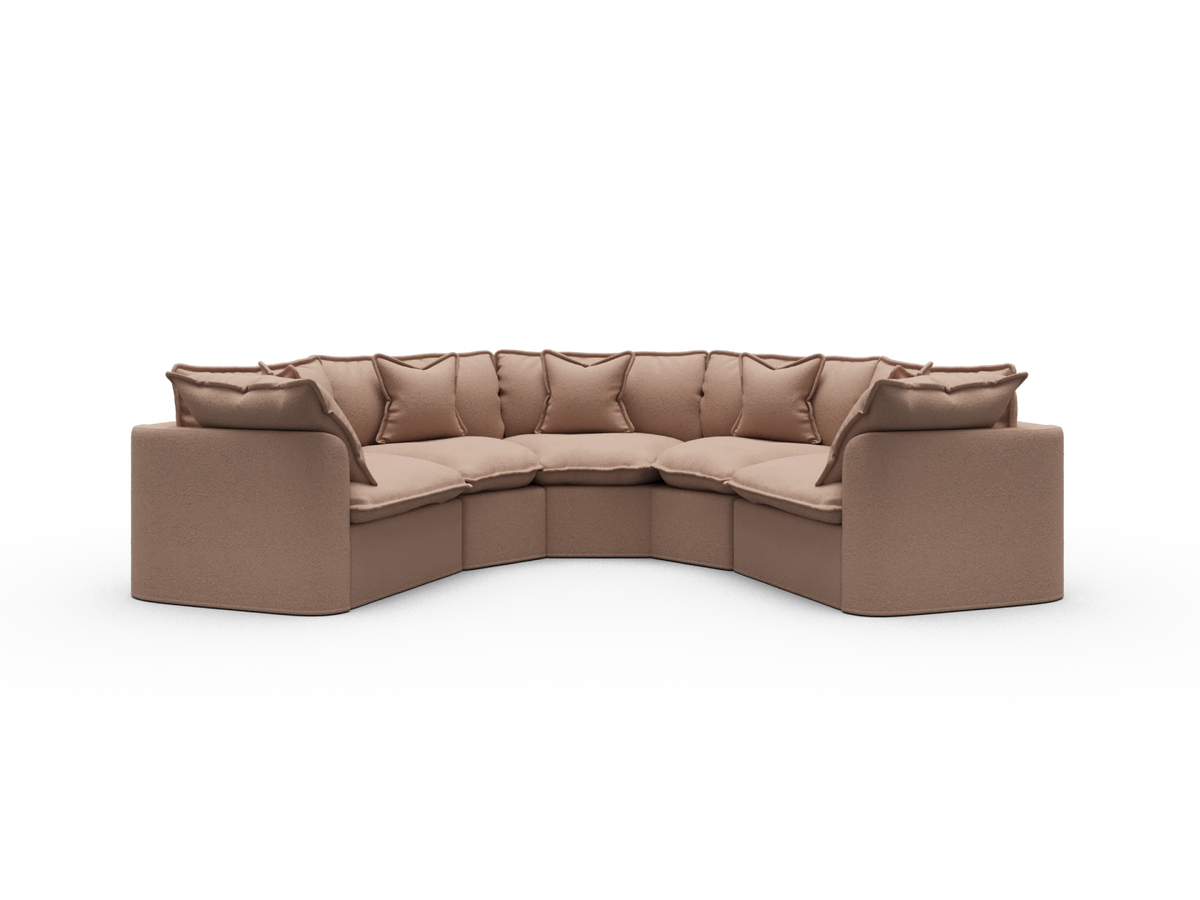 Tamarama Sectional Sofa - Pebble Beach (Luxe) / 5 Sections / Extra Wide