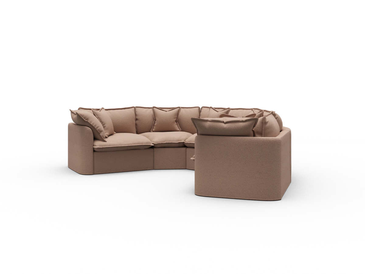 Tamarama Sectional Sofa - Pebble Beach (Luxe) / 5 Sections / Extra Wide
