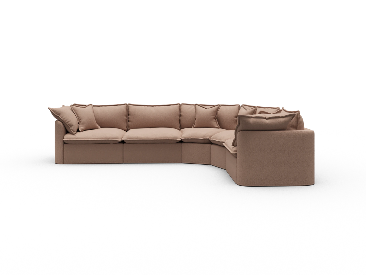 Tamarama Sectional Sofa - Pebble Beach (Luxe) / 5 Sections / Extra Wide