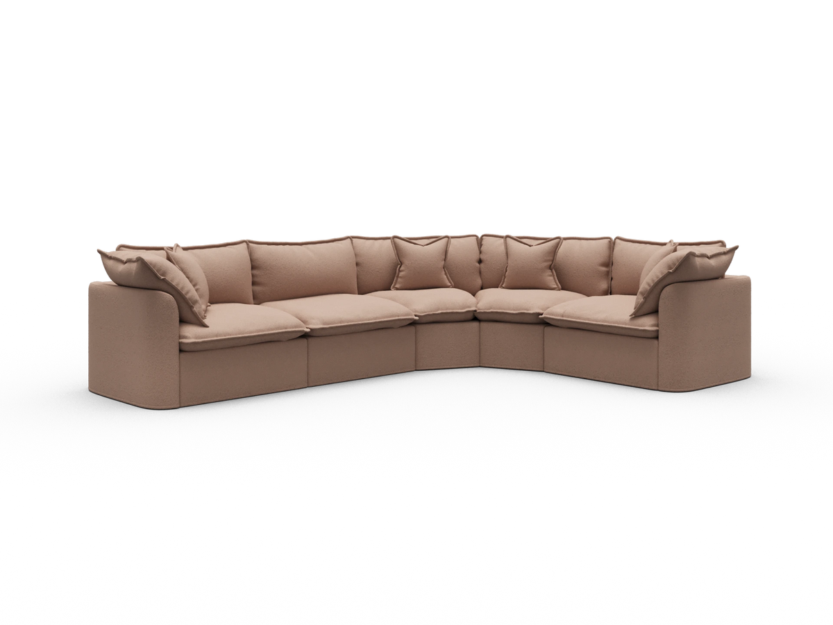 Tamarama Sectional Sofa - Pebble Beach (Luxe) / 5 Sections / Extra Wide