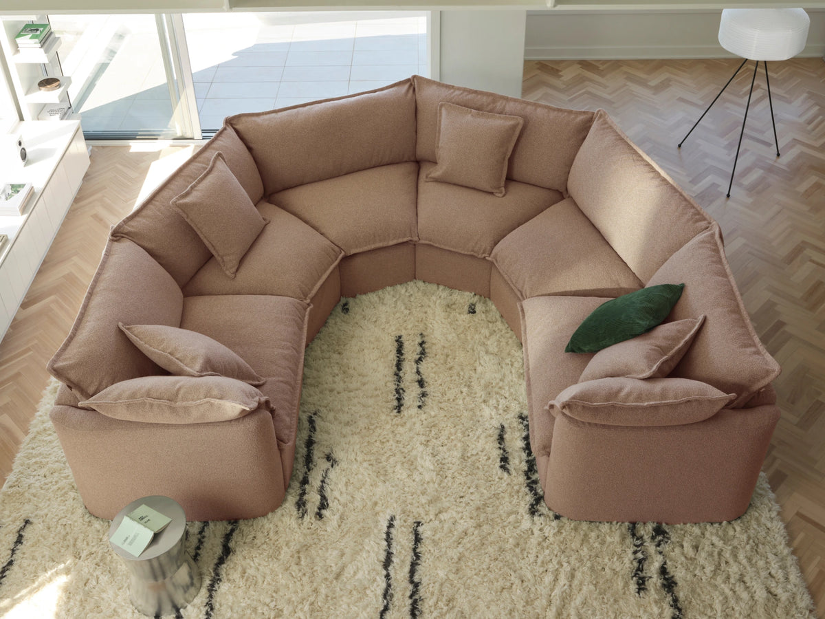 Tamarama Sectional Sofa - Pebble Beach (Luxe) / 6 Sections / Extra Wide