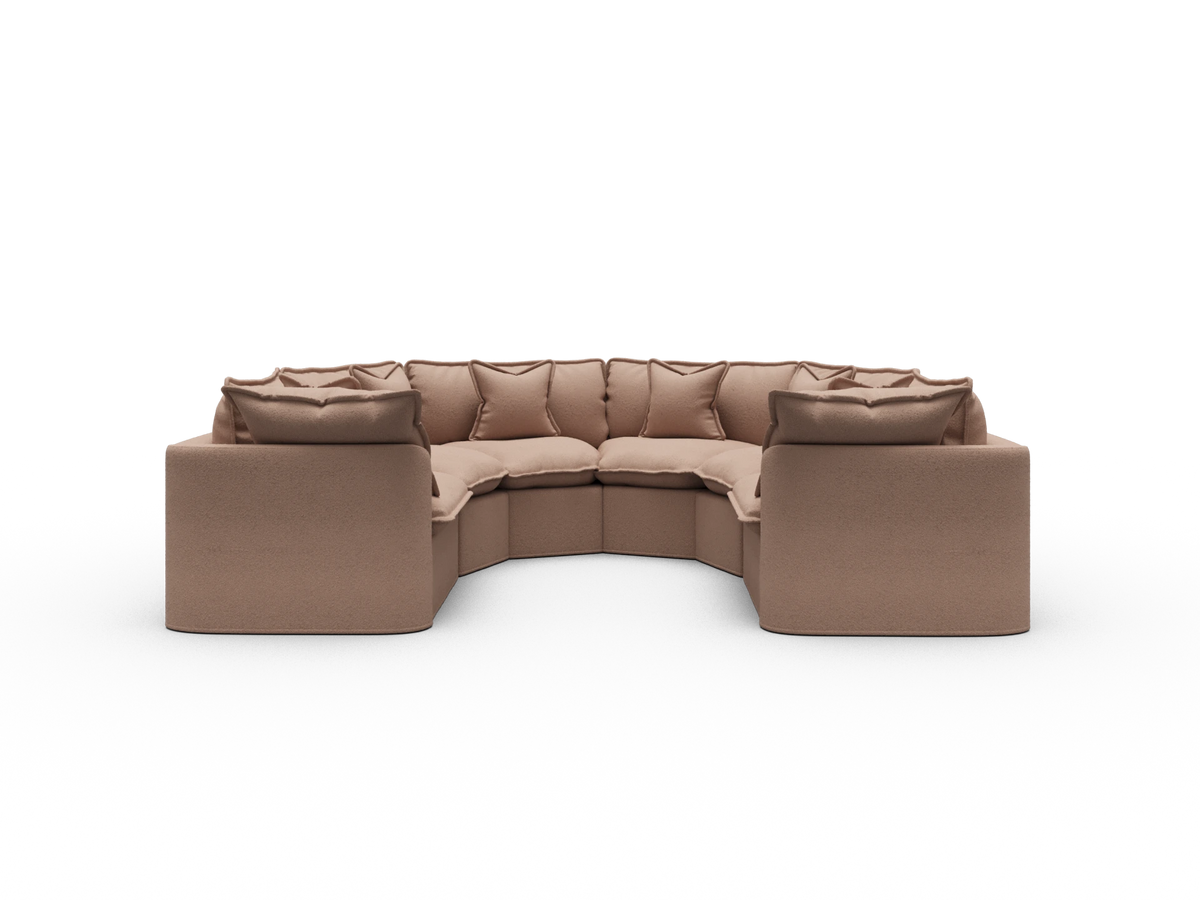 Tamarama Sectional Sofa - Pebble Beach (Luxe) / 6 Sections / Extra Wide