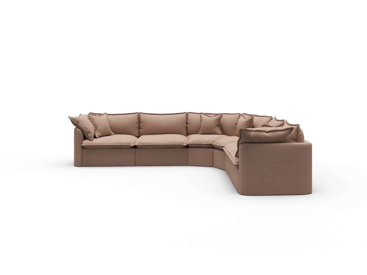 Tamarama Sectional Sofa - Pebble Beach (Luxe) / 6 Sections / Extra Wide