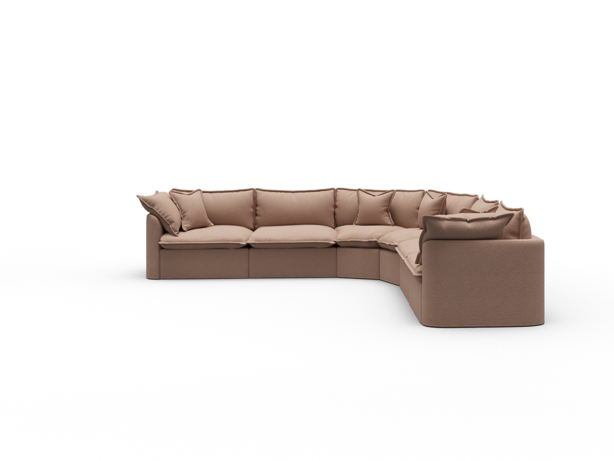 Tamarama Sectional Sofa - Pebble Beach (Luxe) / 6 Sections / Extra Wide