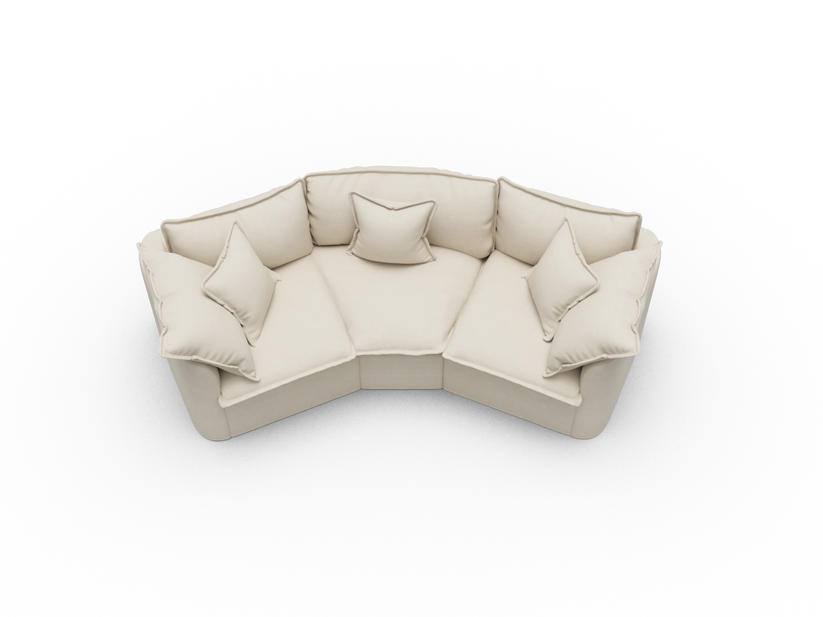 Tamarama Sectional Sofa - Winter Cream / 3 Sections / Regular
