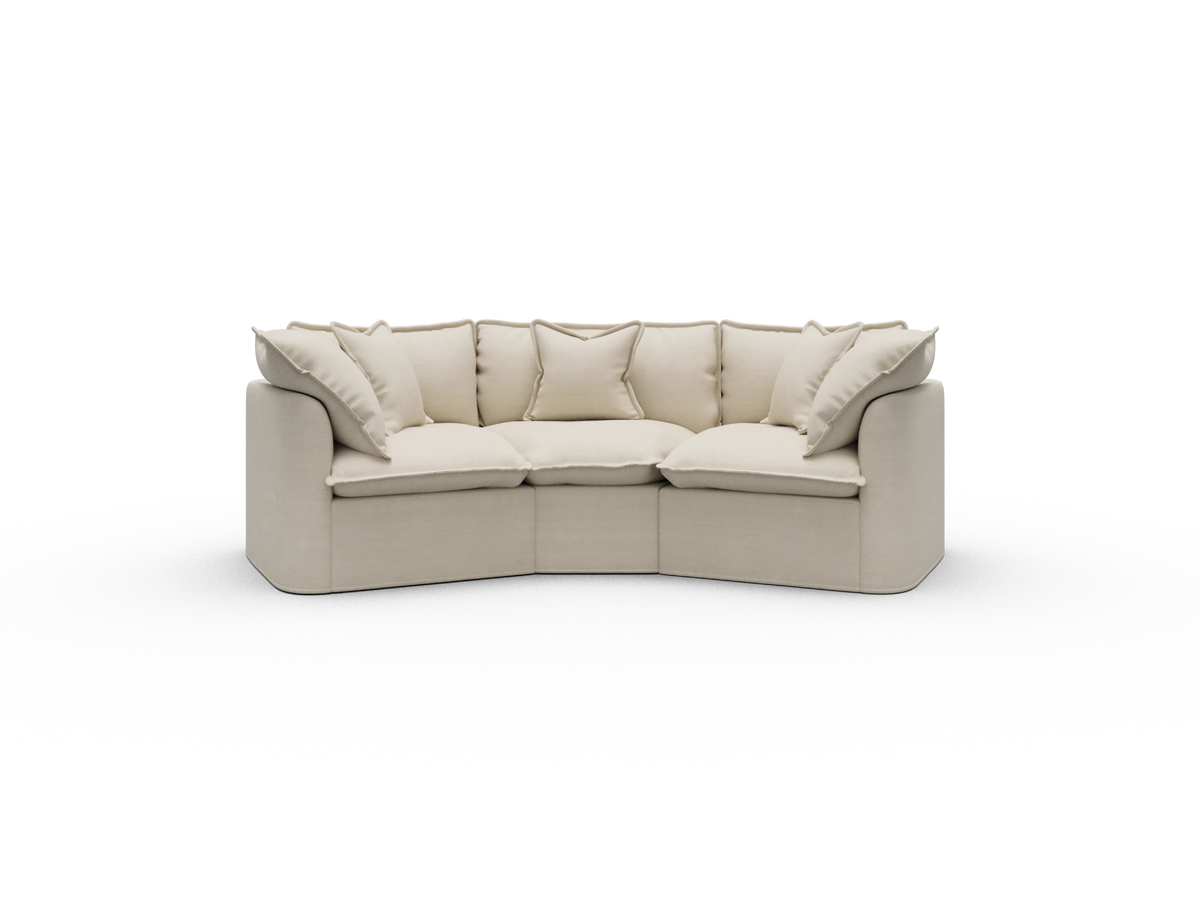 Tamarama Sectional Sofa - Winter Cream / 3 Sections / Regular