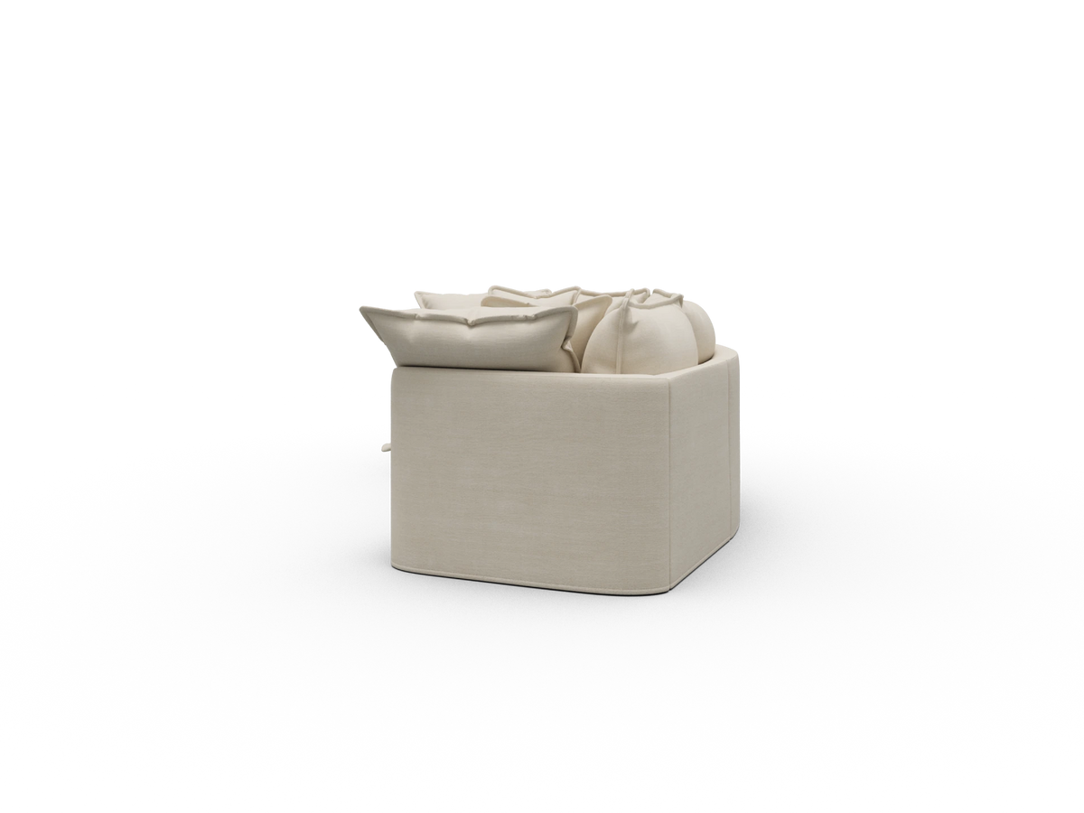 Tamarama Sectional Sofa - Winter Cream / 3 Sections / Regular
