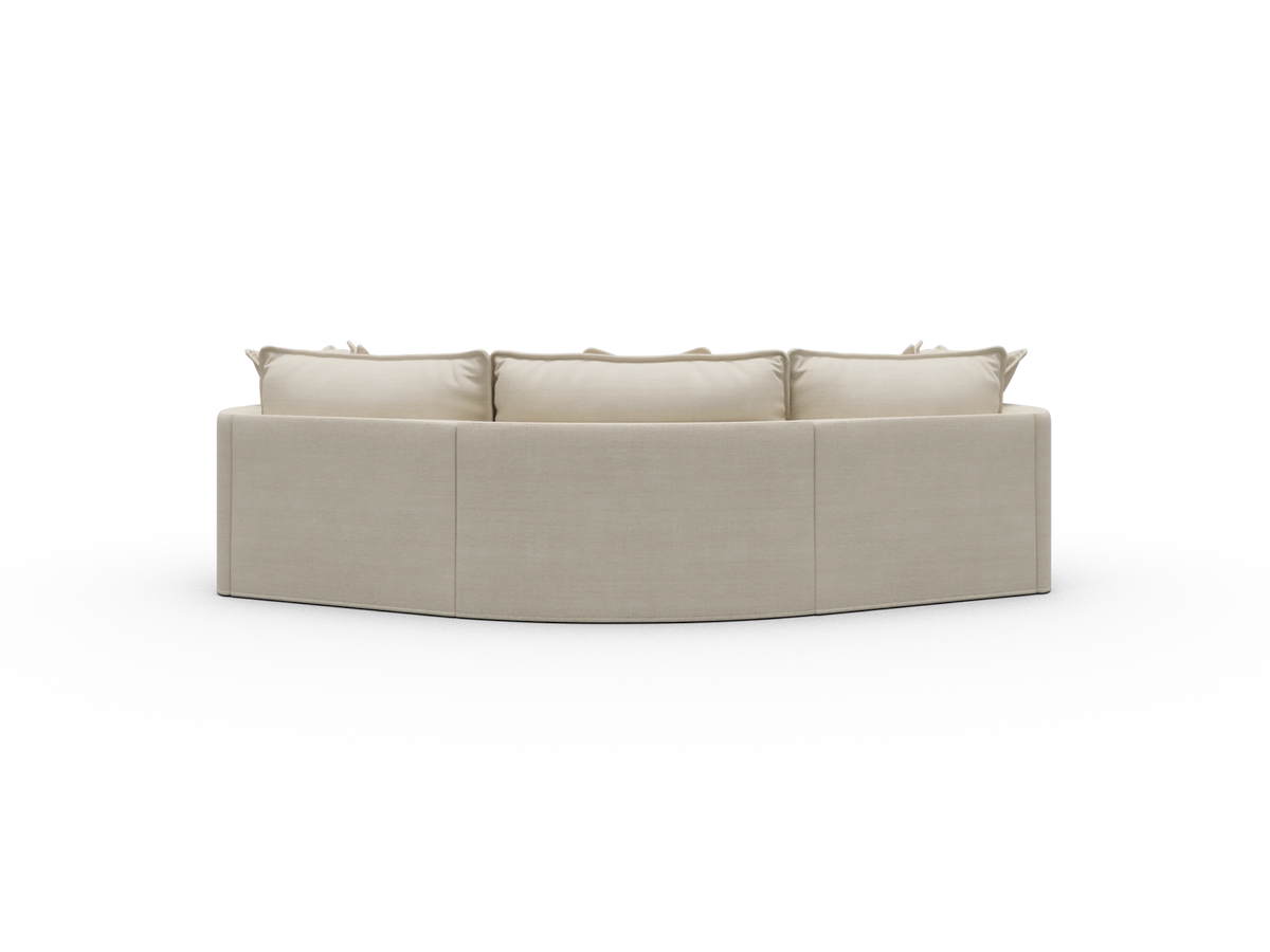 Tamarama Sectional Sofa - Winter Cream / 3 Sections / Extra Wide