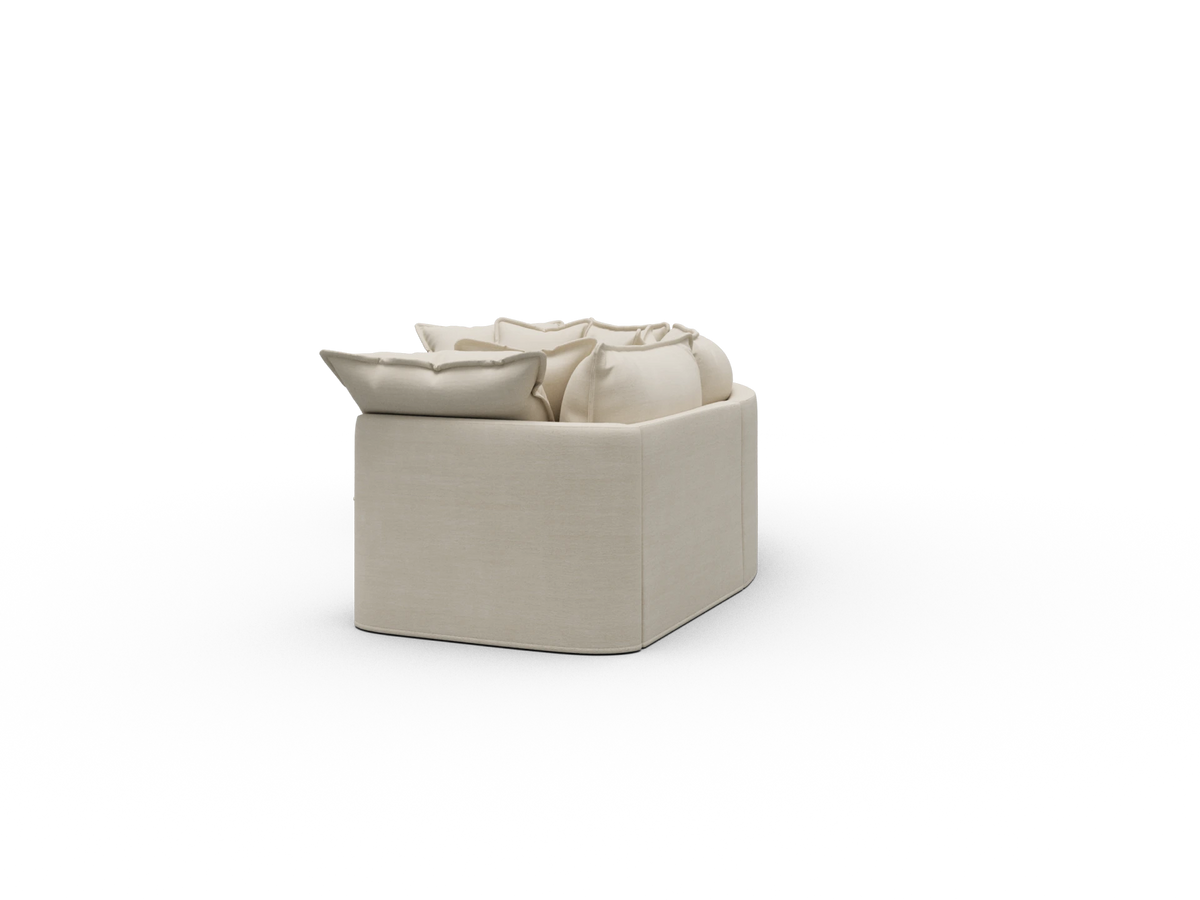 Tamarama Sectional Sofa - Winter Cream / 3 Sections / Extra Wide