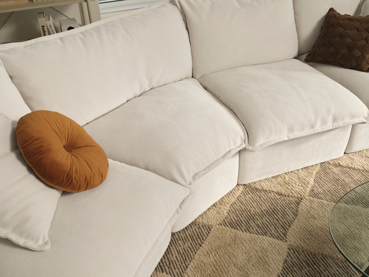 Tamarama Sectional Sofa - Winter Cream / 4 Sections / Regular