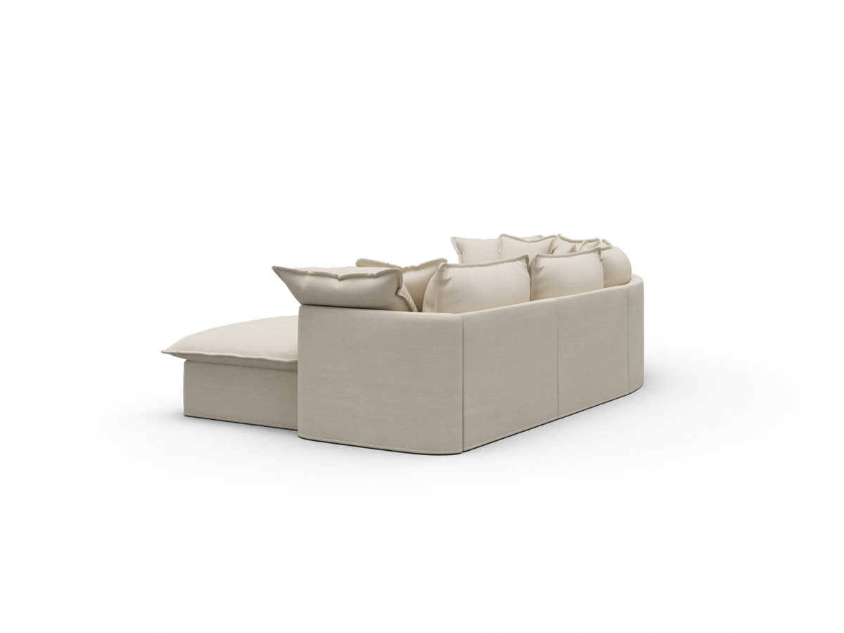 Tamarama Sectional Sofa - Winter Cream / 4 Sections / Extra Wide