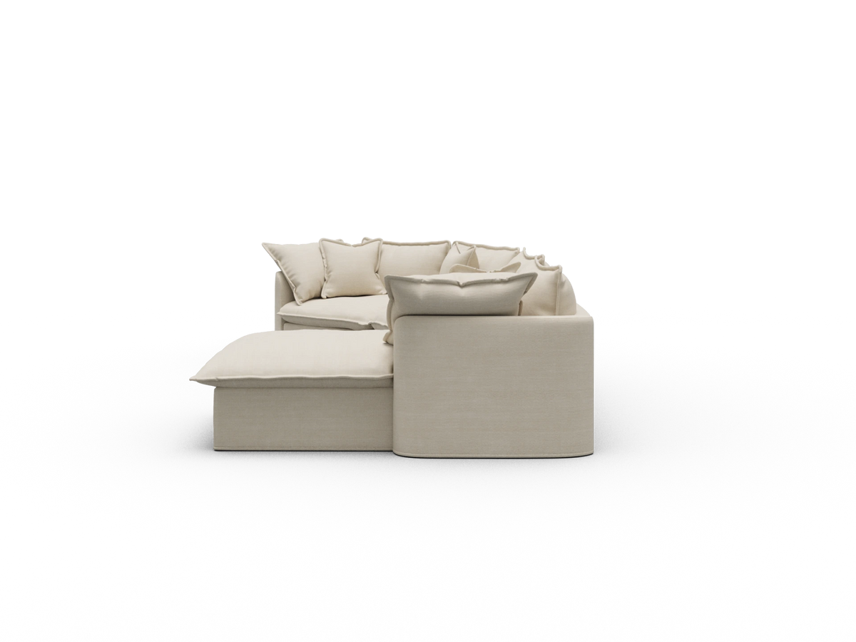 Tamarama Sectional Sofa - Winter Cream / 4 Sections / Extra Wide