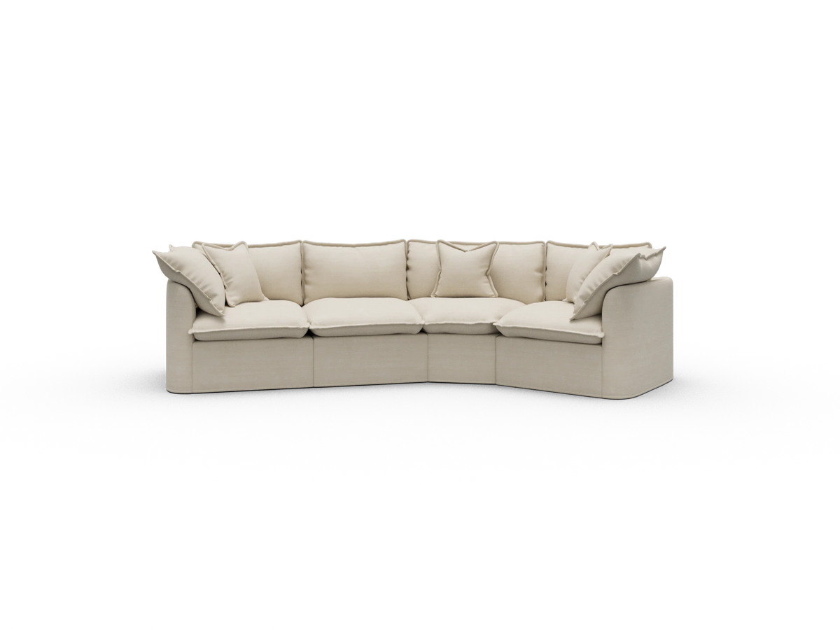 Tamarama Sectional Sofa - Winter Cream / 4 Sections / Regular