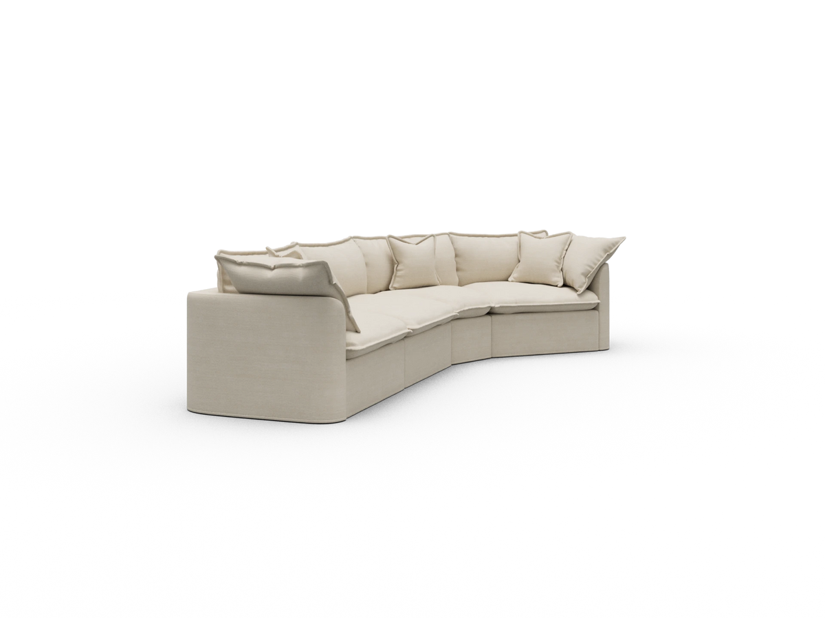 Tamarama Sectional Sofa - Winter Cream / 4 Sections / Extra Wide