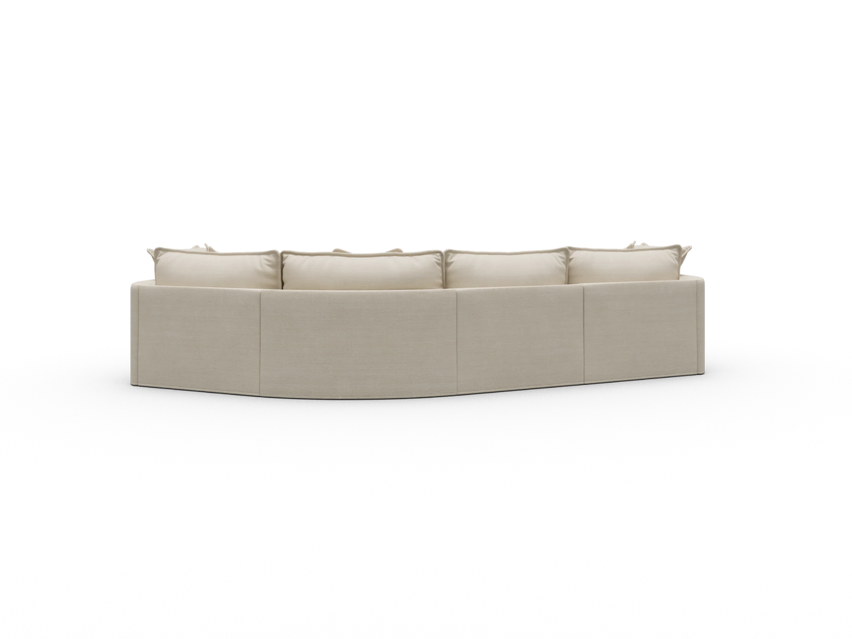 Tamarama Sectional Sofa - Winter Cream / 4 Sections / Extra Wide