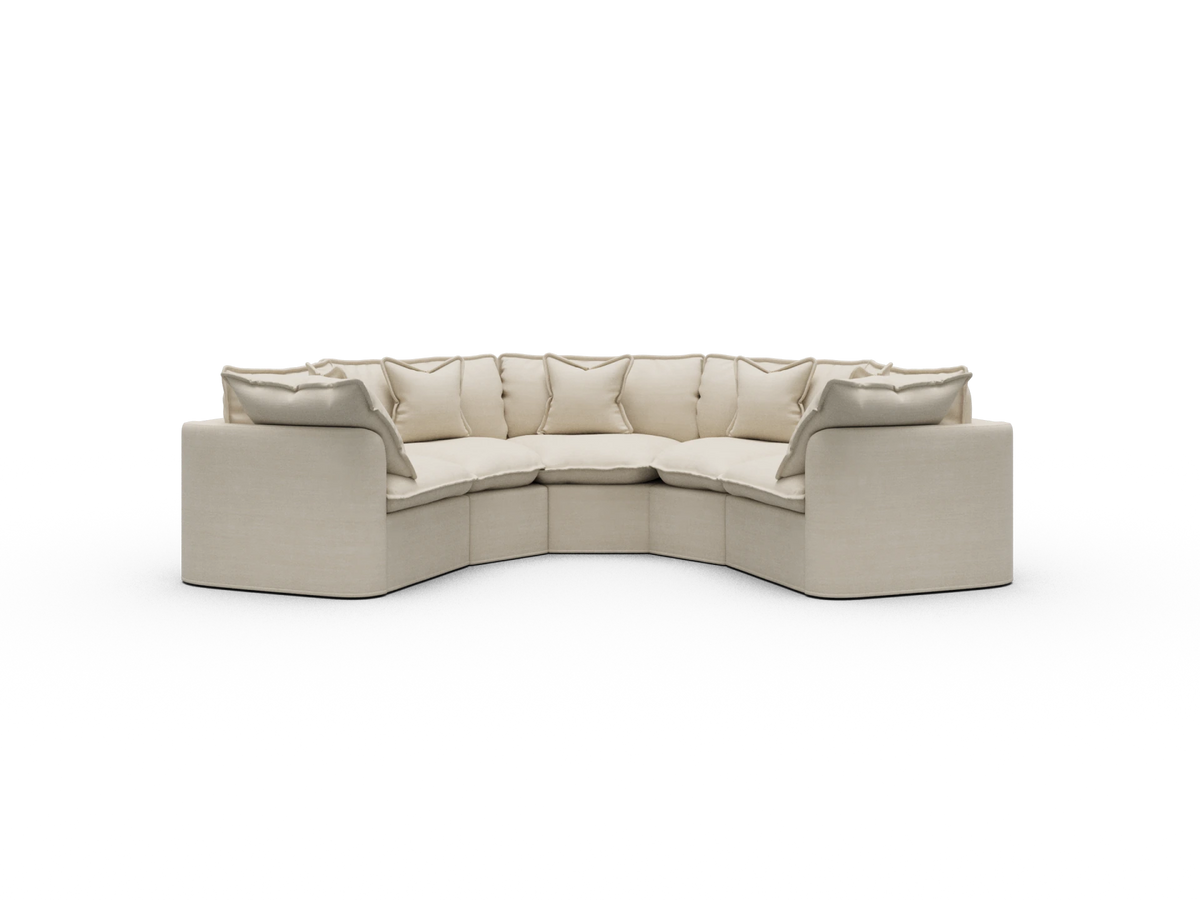 Tamarama Sectional Sofa - Winter Cream / 5 Sections / Regular