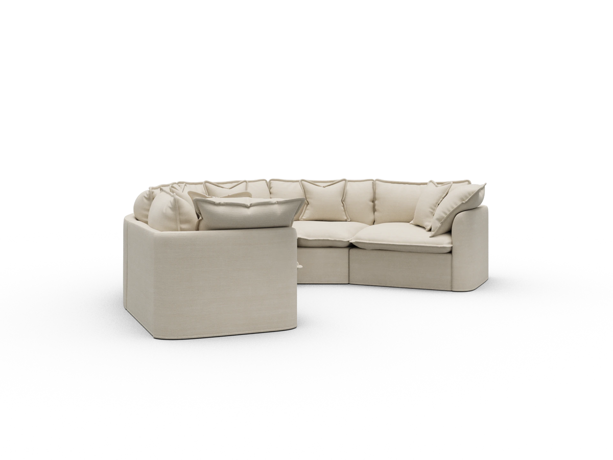 Tamarama Sectional Sofa - Winter Cream / 5 Sections / Extra Wide