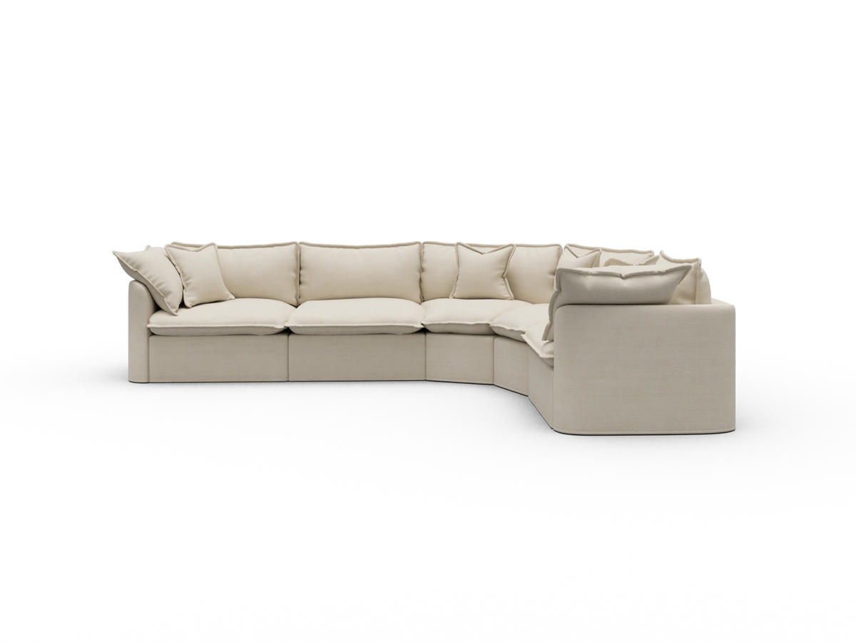 Tamarama Sectional Sofa - Winter Cream / 5 Sections / Extra Wide