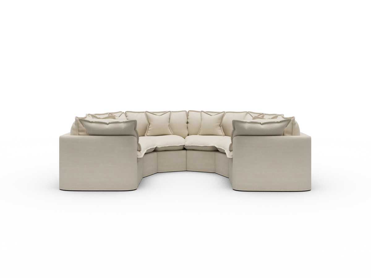 Tamarama Sectional Sofa - Winter Cream / 6 Sections / Regular