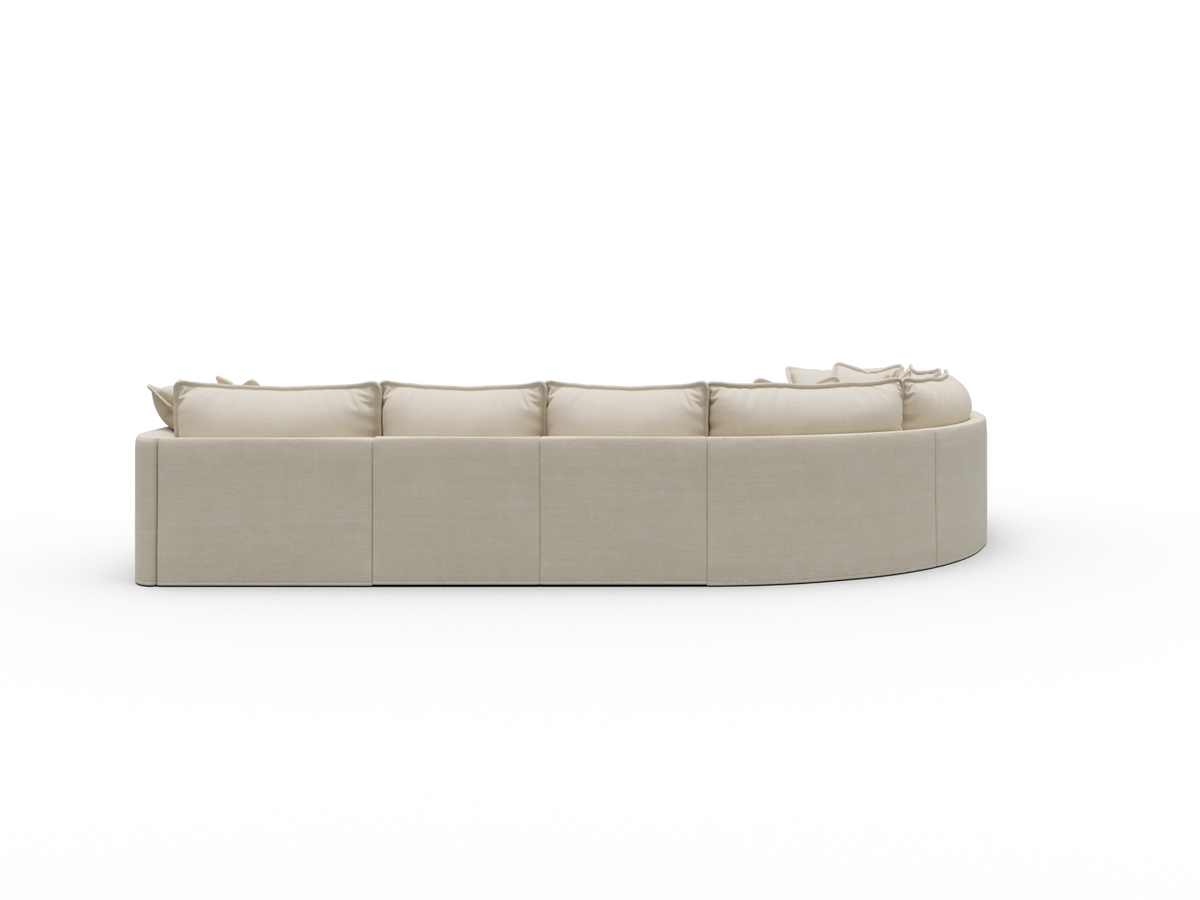 Tamarama Sectional Sofa - Winter Cream / 6 Sections with Chaise / Regular
