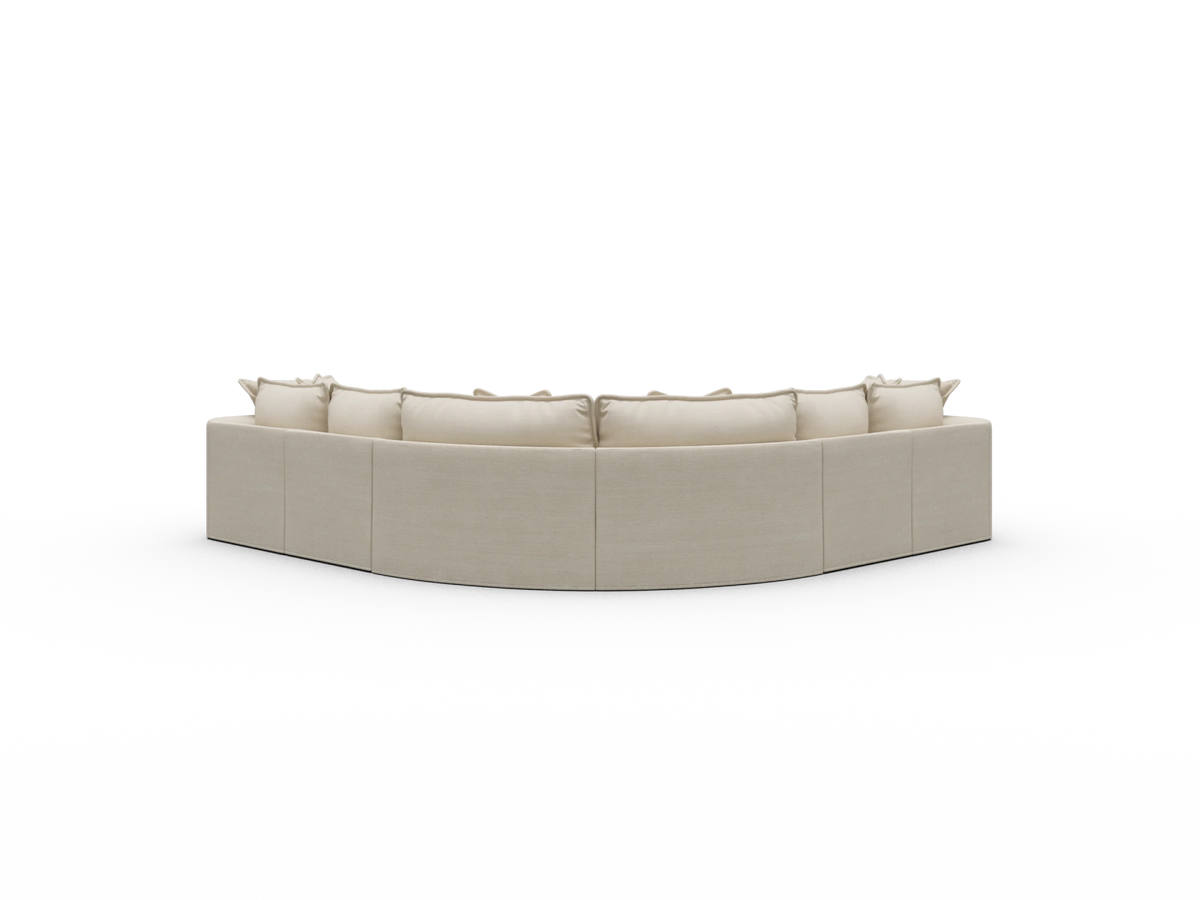 Tamarama Sectional Sofa - Winter Cream / 6 Sections / Regular
