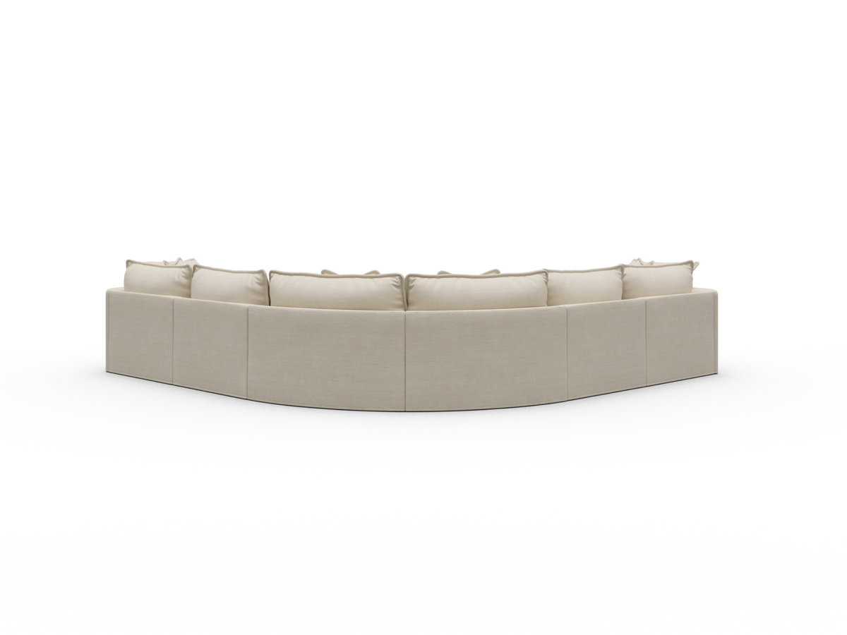 Tamarama Sectional Sofa - Winter Cream / 6 Sections / Extra Wide