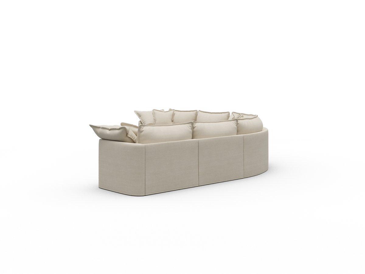 Tamarama Sectional Sofa - Winter Cream / 6 Sections / Extra Wide