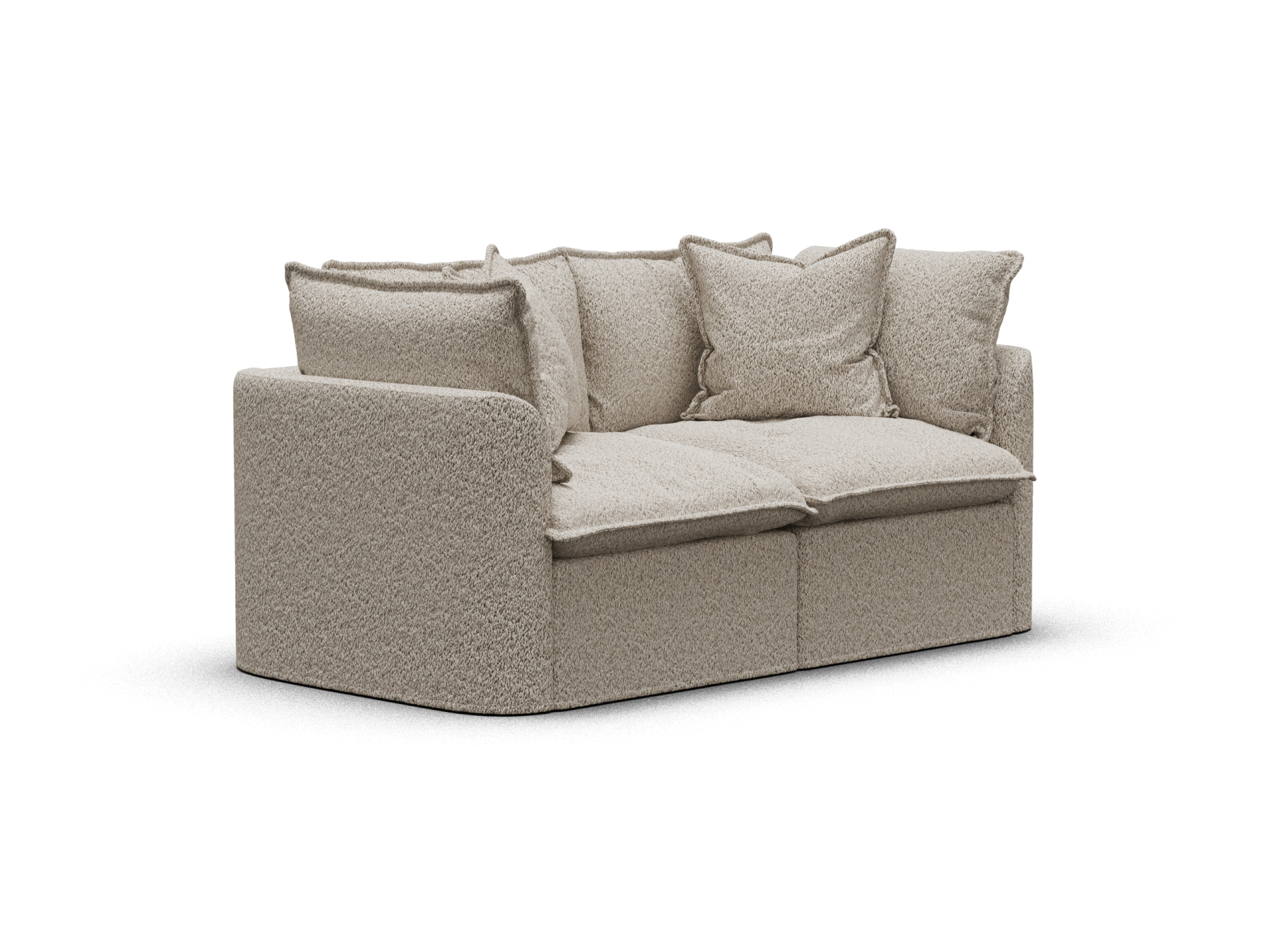 Koala Tamarama 2-section modular sofa in Aussie Latte, regular, studio shot on white